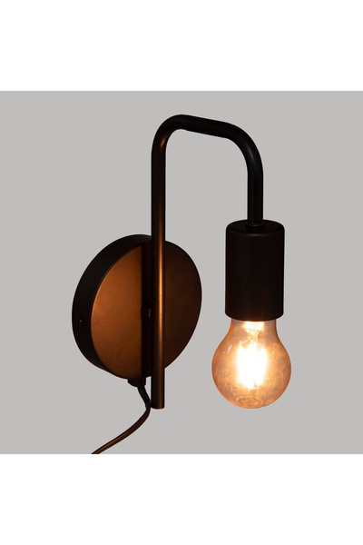 Atmosphera Lampă decorativă neagră de perete LAMP, suspendată pe perete, pent...