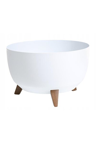 NO BRAND SET 3x JARDINIERE CU VAS INTERIOR PENTRU FLORI, BALCON, ALB ROMA 23 ...