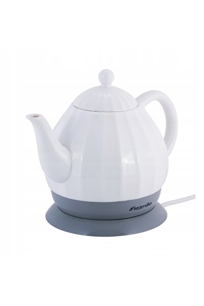 Kamille Fierbător electric ceramic alb de 1200W, 1.2 L