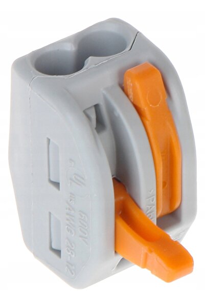 NO BRAND Conector rapid Wago 222-412 cablu 2x 0,8x4mm² 50 bucăți