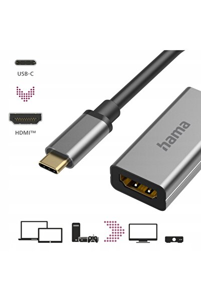 NO BRAND ADAPTOR CONVERTOR HAMA DE LA CONECTOR USB-C LA PRIZĂ HDMI ULTRA HD 8...