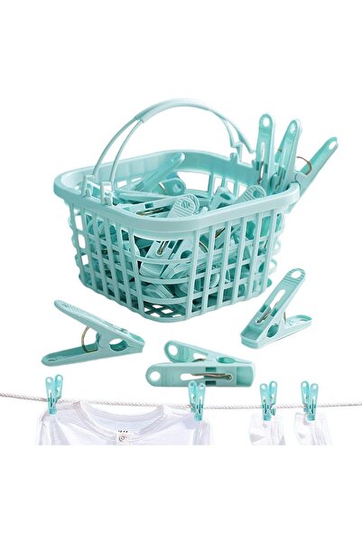 Generic 30PCS Washing Clothes Pegs | Laundry Peg Basket For Washing Line | Sm...