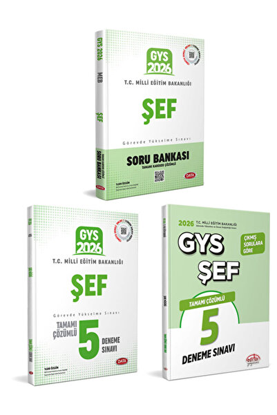 Data Yayınları 2026 GYS MEB Şef Şeflik Görevde Yükselme Sınavı Soru Bankası v...