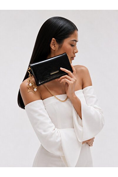 Mia Collection Canggu Model Clutch Bag, Portfolio Bag, Handbag Black