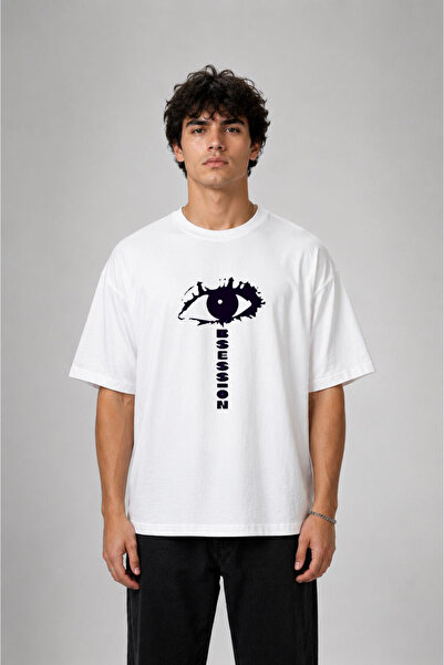 cesita Obsession Printed Cotton White T-Shirt T-Shirt