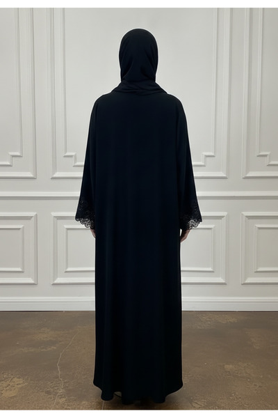 Nukhbaa Aisha Floral Lace & Beaded Abaya| Nida Fabric