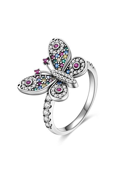 Choice20 8 KTR006 Original 925 Silver Ring For Woman Star Sun Butterfly Zirco...