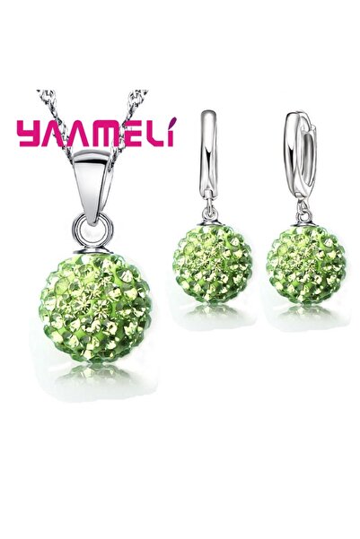 Choice7 Green 1 925 Sterling Silver Stamped Bridal Jewelry Sets Women Girls W...