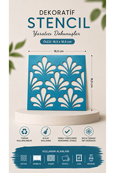 Major Hobi Decorative Drop Pattern Stencil Template – Wall, Wood, Fabric, and...