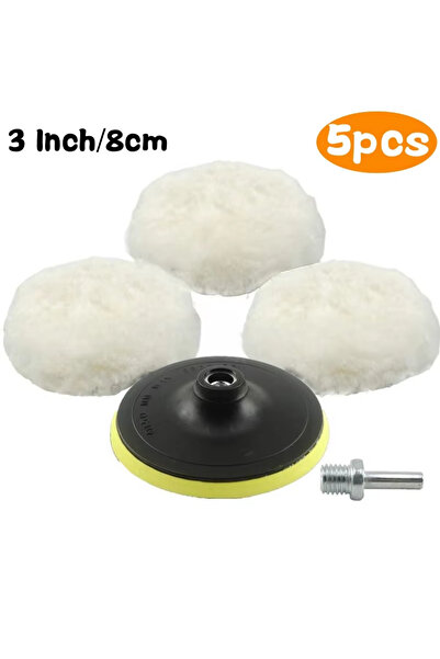 Choice Wool Wheel 3 Inch 5Pcs 3/4/5/6/7 Inch Wool Car Polishing Pad Set For P...