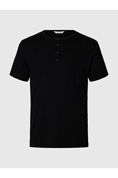 SELECTED Tricou reiat cu nasturi