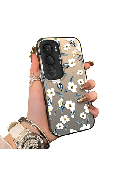 ucuc Vivo Y31/Y21D Compatible Hard Acrylic Back Silicone Edge Lens Protection...