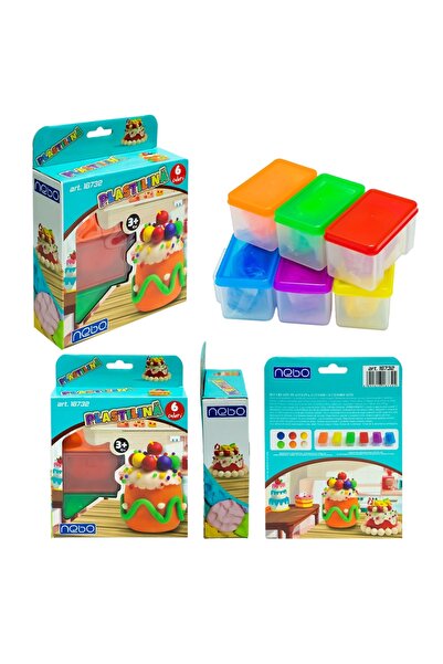 NEBO Set creativ de plastilină, 6 culori + accesorii