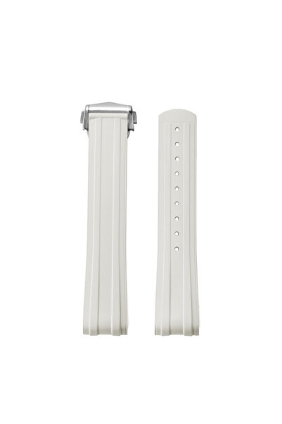Choice8 20mm White With Buckle New Original Design For 20mm Seamaster 300 FKM...