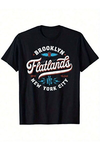9JY Flatlands Brooklyn New York - Vintage NYC Retro Graphic-Shirt, Suitable M...