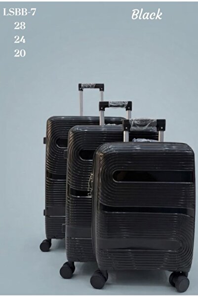 Generic 3-Piece Hardside Lightweight PP Luggage Set with 360° Spinner Wheels