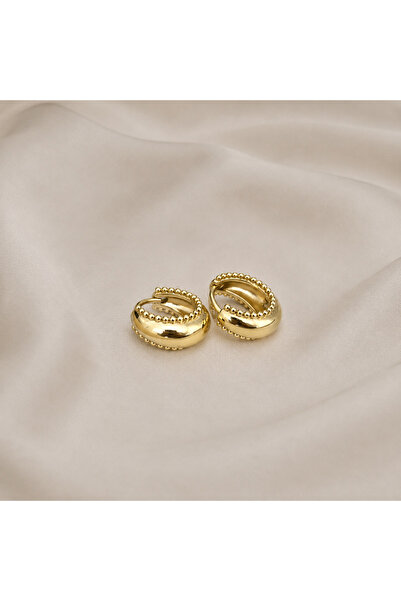 ATELİER GİZEM Xuping kararmaz gold çelik küpe