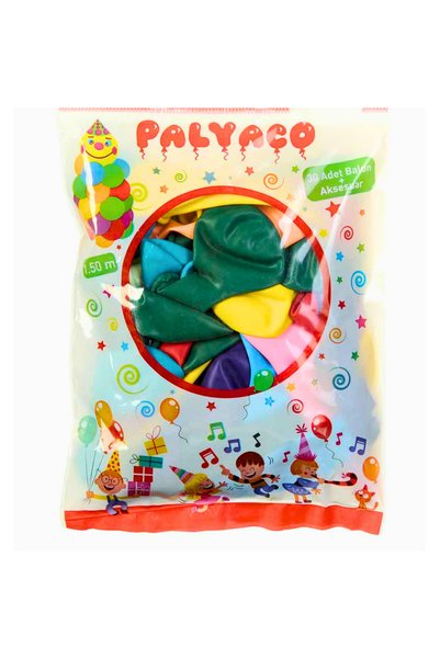 elicara Birthday Balloon Column 150 cm |   30 Colorful Clown Figure Balloon Columns |   Children's Party Decoration