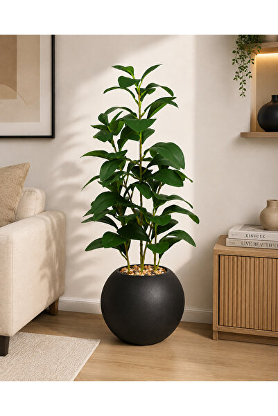 N.zone Artificial Lemon Tree Plant 60cm Tall with 20cm Black Pot, Realistic D...