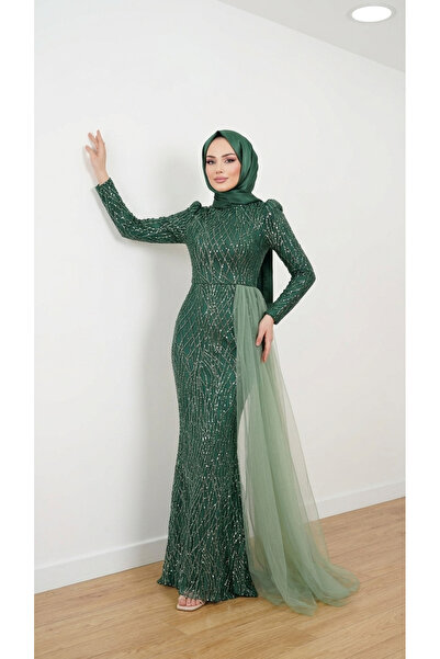 GARDROP GİYİM PULLU PAYETLİ BALIK MODEL ABİYE