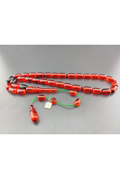 İskeçe Tesbih Ali Baba Masterpiece Colorful Amber Certified 2 Layers of Polis...