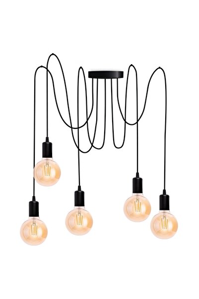 Lumiled Lustră suspendată ARANE SPIDER, cu 5 brațe, pentru LED, 5x E27