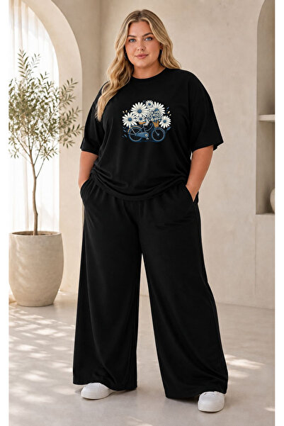 Prekarya design Women's Plus Size Premium Oversize Cotton 2-Piece Tracksuit S...