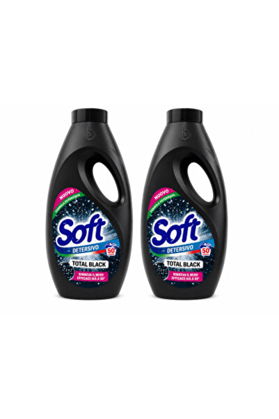 SOFT Set 2 x Detergent lichid Total Black, 2250 ml, 50 spălări/flacon, total ...
