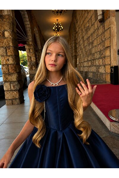 Miss Lorin Kids Saten Special Design Children's Dress