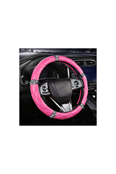 ART Husa volan auto imitatie piele marime M 37-38 cm Roz