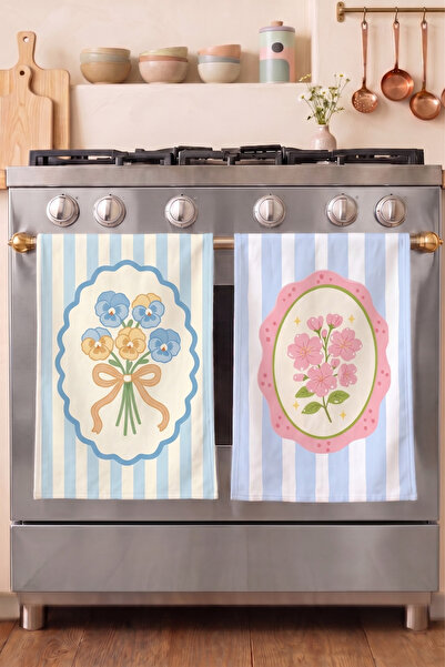 ecemre beach towel Patterned (Printed) Kitchen Towels (Set of 2) |   30×50 cm