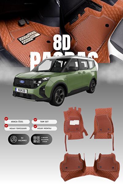 stiloto Ford Tourneo Courier (2024 ve sonrası) 8D Deri Havuzlu Oto Paspas | T...