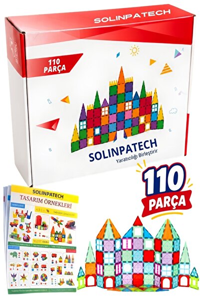 SolinpaTech 110 Parça 7.5 cm Büyük Boy Manyetik Blok Seti | Güçlü Mıknatıslı ...