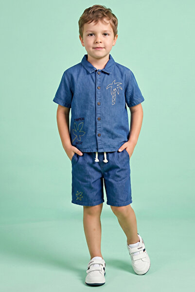 R&B Embroidered Shirt and Shorts Set