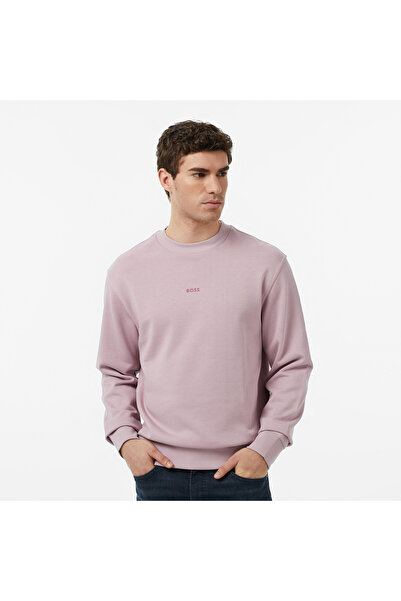BOSS WeSmall Erkek Lila Sweatshirt