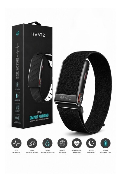 HEATZ Hw34 Smart Fitness Bracelet with Health Monitoring, 120+ Sports Modes, ...