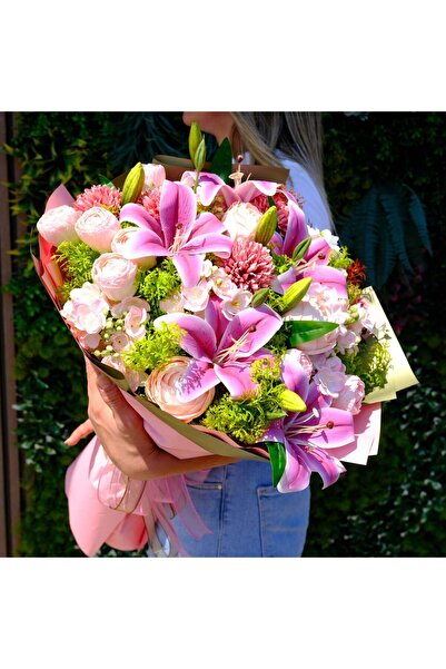 Fuchsia Bloom – Yapay Çiçek Buketi