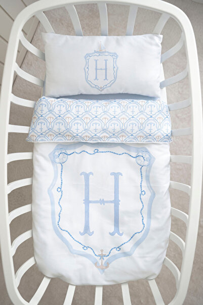 NOU Mother's Side Duvet Cover Set (60X100) - Noble Series - Blue - Letter H