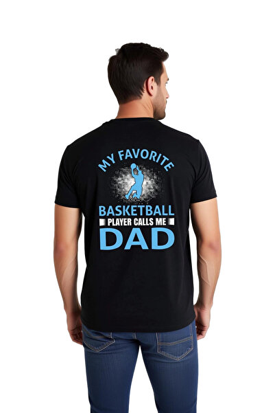 PayBuy Men's Basketball Printed T-Shirt My Favorite Player Calls Me Dad Comfo...
