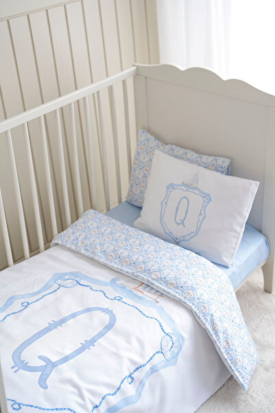 NOU Park Bedding Set (80X120) - Noble Series - Blue - Letter Q