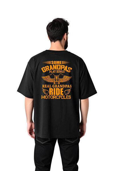 PayBuy Men's Oversize Motorcycle Printed T-Shirt Humorous Design for Grandfat...