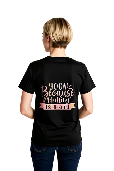 PayBuy Women's Yoga Printed Short Sleeve T-Shirt Adult Stress Humor Graphic P...