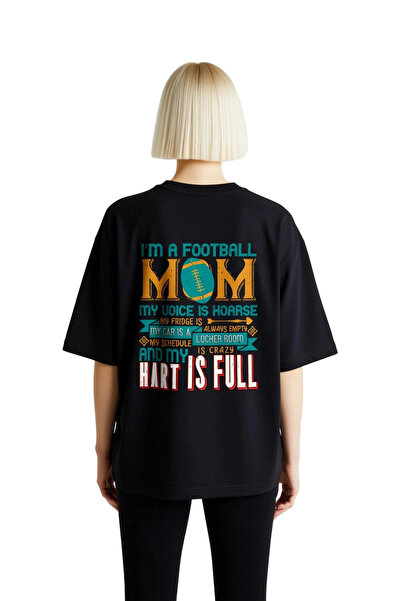 PayBuy Γυναικείο μπλουζάκι Oversize Football Mom Chaotic Life με στάμπα, κοντ...
