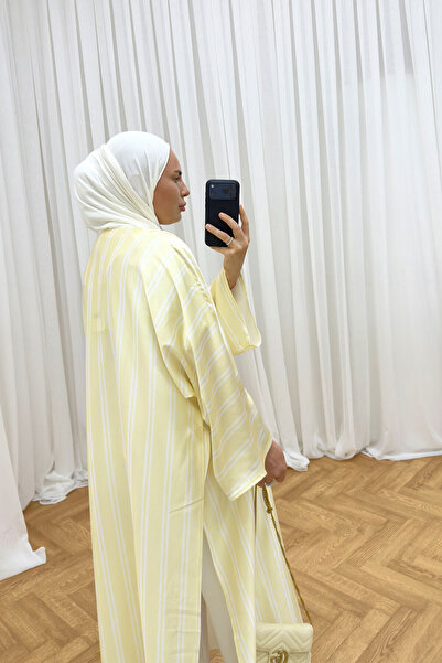 Melike Tatar Striped Slit Tunic 3-4536