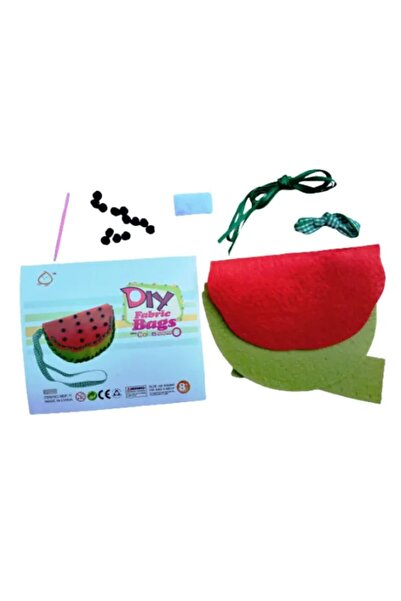 HANDDMADE Set Creativ DIY – Geantă din Fetru Pepene Verde