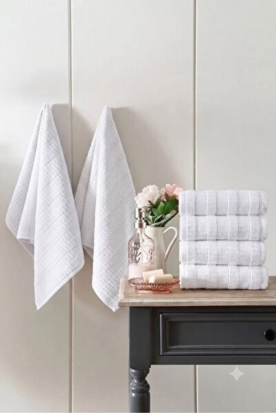 Özdilek Land Towel 6 Pieces 50X80Cm - White