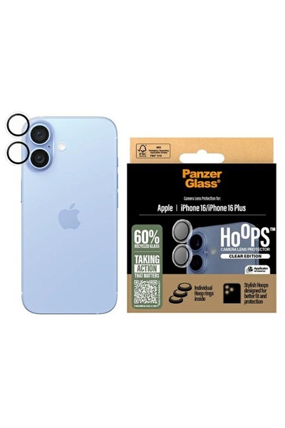 CARE by PanzerGlass® PanzerGlass Hoops Διαφανές Προστατευτικό Φακού iPhone 16...