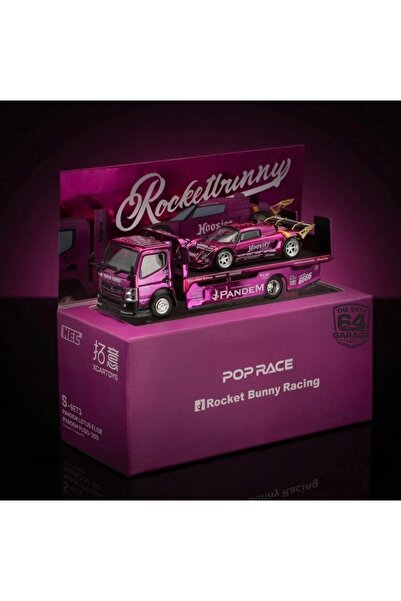 pop race 1 Pop Race Pandem Rocket Bunny Elise and Fuso Truck Set -Purple Chro...