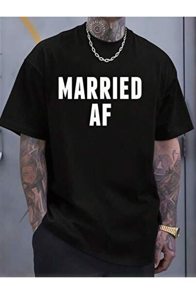k222 Men's Summer Outfits, Married Af Graphic Tees, Funny Vintage T-Shirt, Lo...