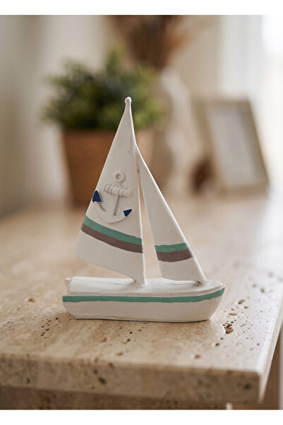 The Mia Marin Çift Yelkenli Kırmızı Mavi Can Simitli 24 cm